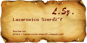 Lazarovics Szeráf névjegykártya